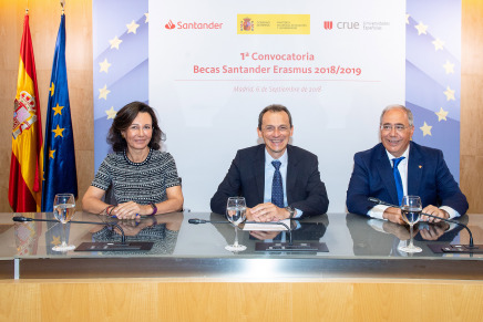 En este momento estás viendo El Ministerio de Ciencia, Innovación y Universidades, Banco Santander y Crue Universidades Españolas ponen en marcha el programa “Becas Santander Erasmus”